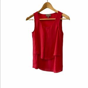 LAURA Petites Coral Light Layered Sleeveless Top 2